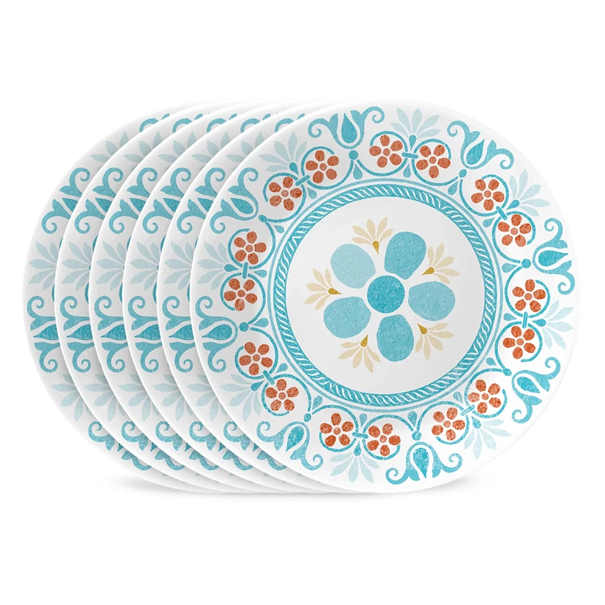 Corelle Global Collection Terracotta Dreams 6.75 Appetizer Plates, 6-pack