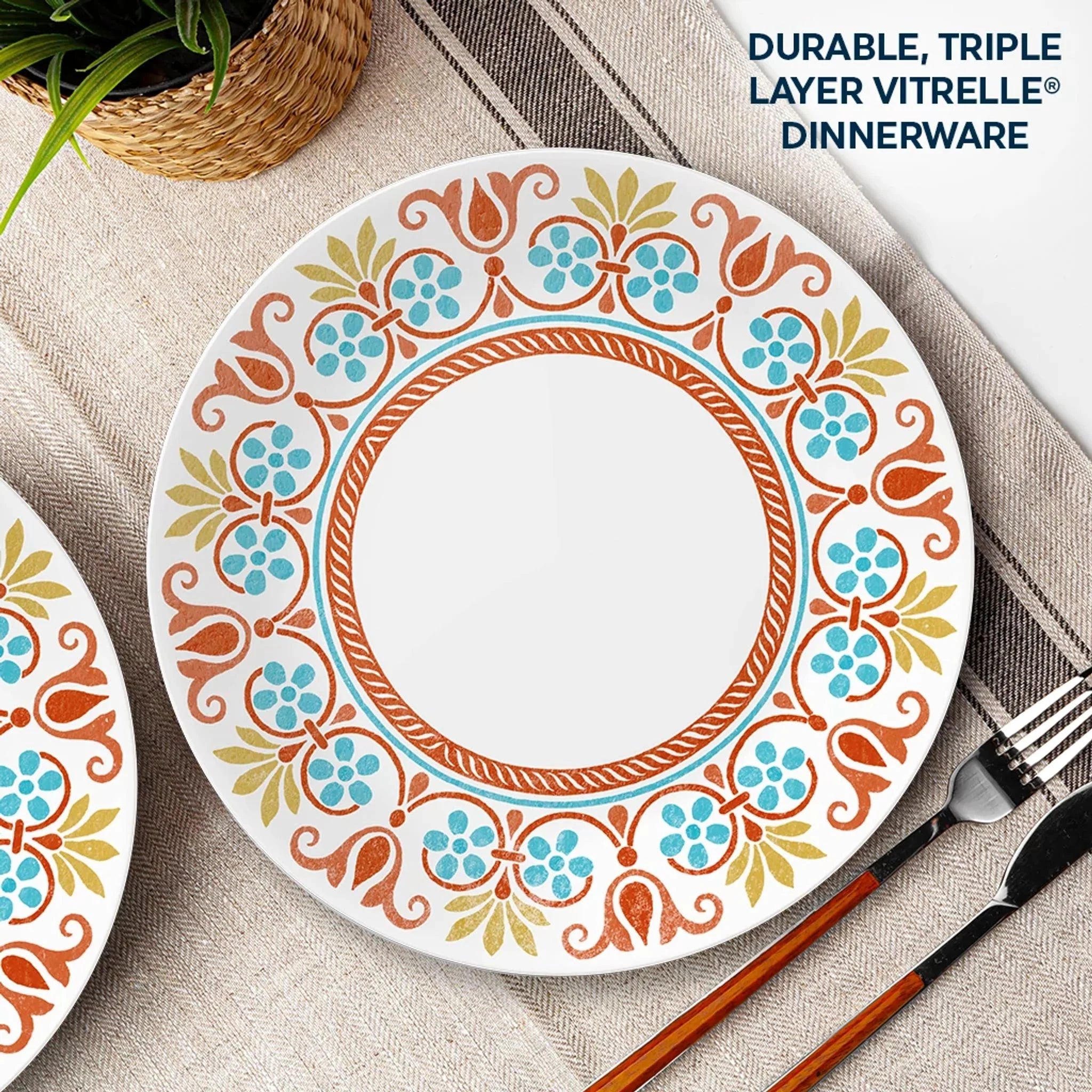 Corelle Global Collection Terracotta Dreams 10.25 Dinner Plate - Image 6